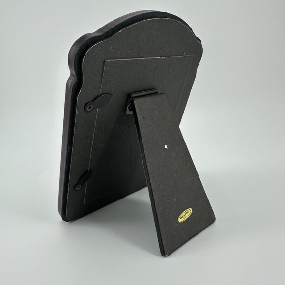 Vintage Floral Resin Burgandy Green Easel Back Decorative Frame 5x7" - Picture 3 of 6